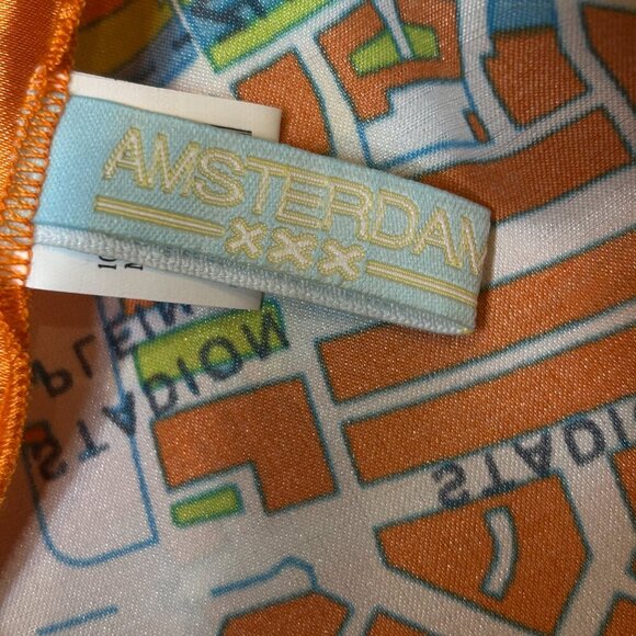 Collectible Amsterdam Street Map Souvenir Square Scarf - Picture 9 of 12